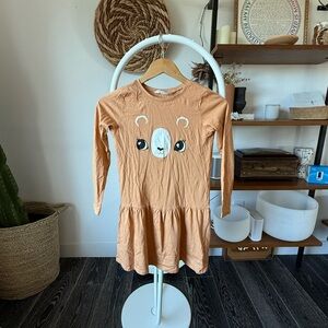 Cute Bear Face Long Sleeve Dress - H&M